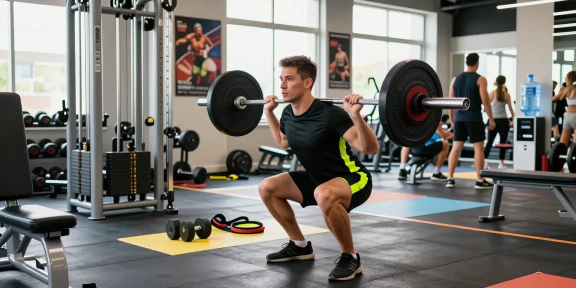 Starker athletischer Mann, der im Anabolika Shop Deutschland Fitnessstudio trainiert und Engagement für Krafttraining zeigt.