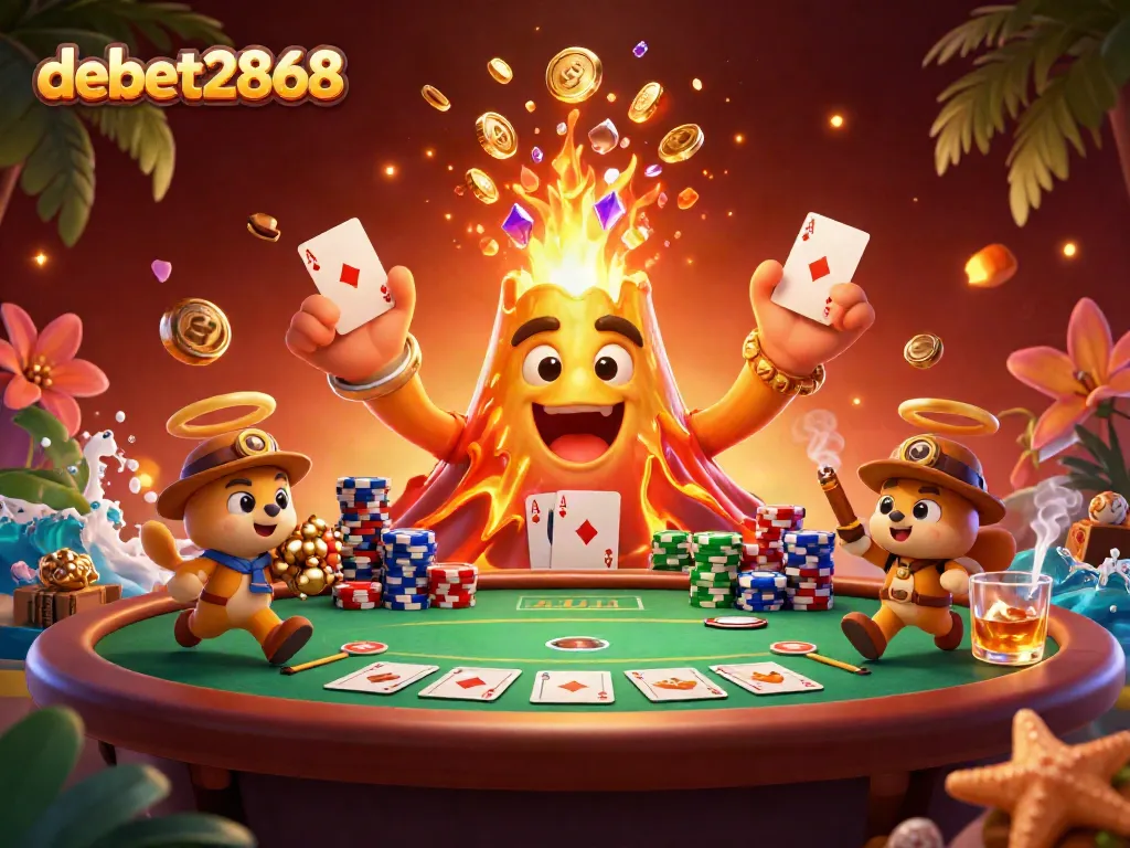 Engage with debet2868 as a volcanic treasure erupts in a colorful casino adventure.