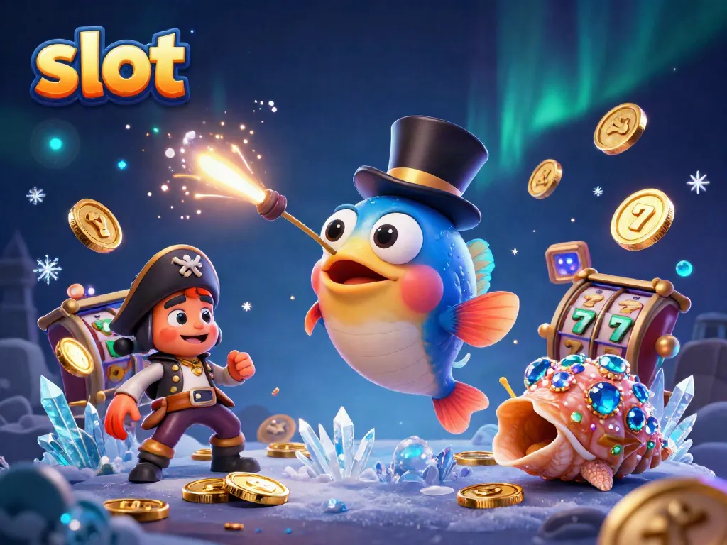 Spin the slot reels with vibrant golden coins and playful sea creatures in action.