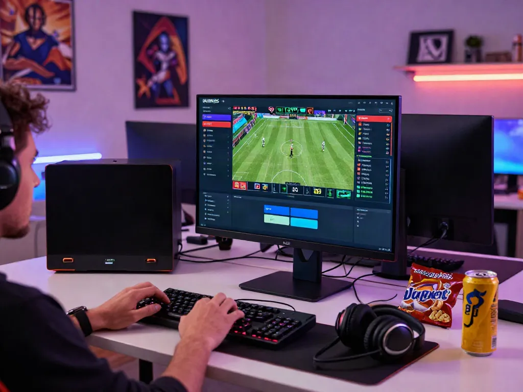 Man88 online gaming setup with sports betting action and vibrant graphics