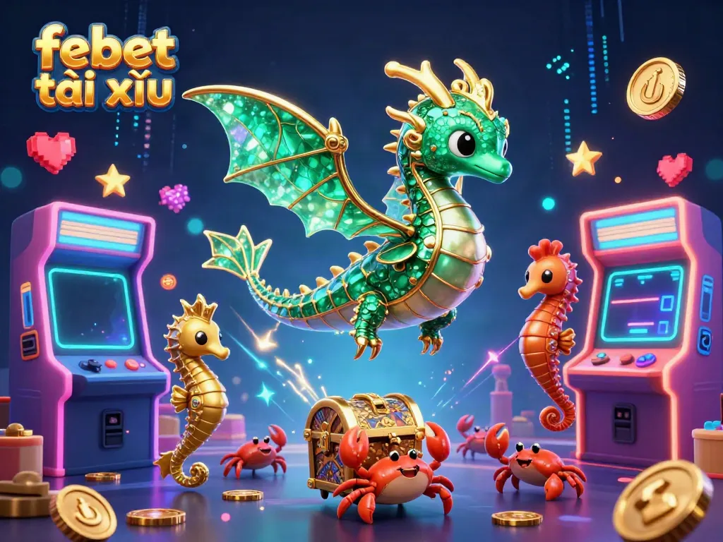 Experience thrilling action with febet tài xỉu, featuring vibrant casino graphics and dynamic gaming elements.