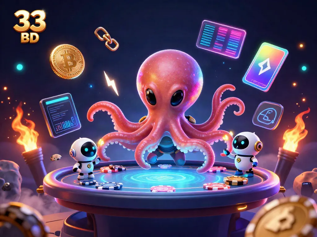 Engage with the innovative 33 BD casino experience featuring a holographic poker scene.