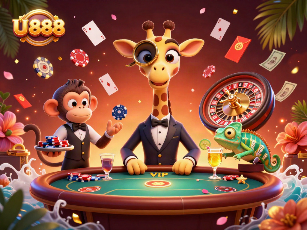 Engage in the exciting world of U 888 with a vibrant poker scene featuring unique characters and thrilling gameplay.