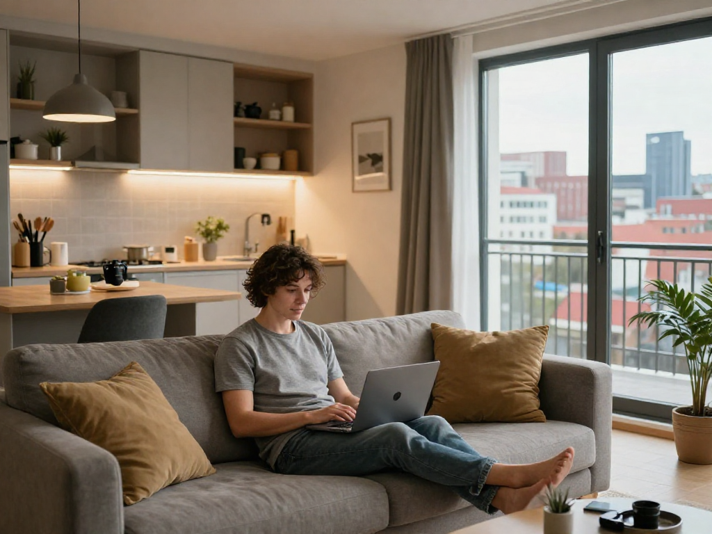 Gemütliches Monteurzimmer in Hannover mit moderner Ausstattung und wohnlicher Atmosphäre.