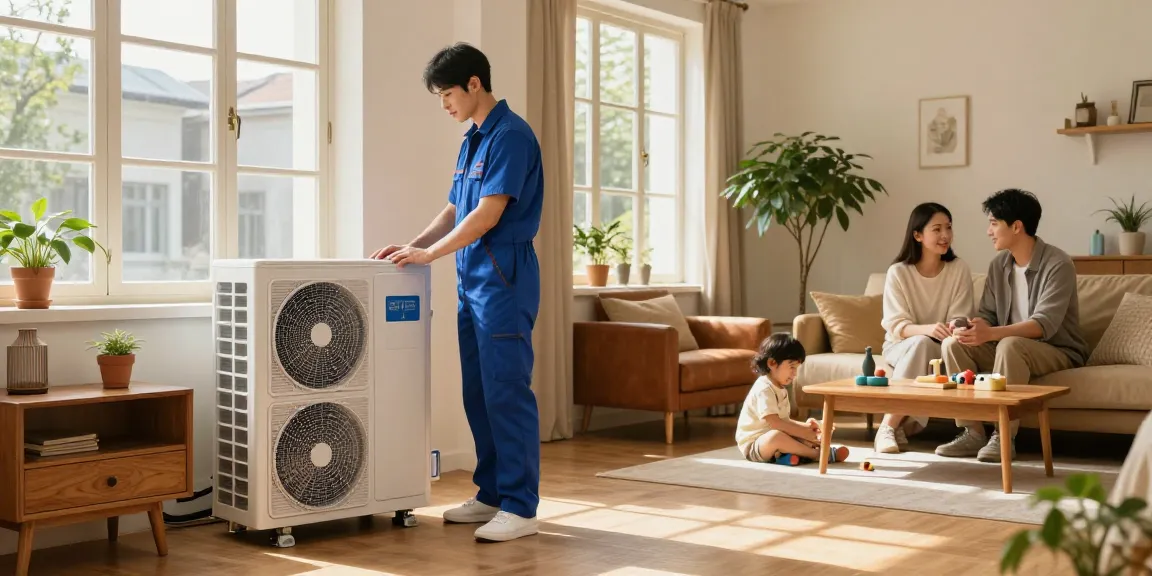Efficient heating with a Wärmepumpe im Altbau in a cozy living room.