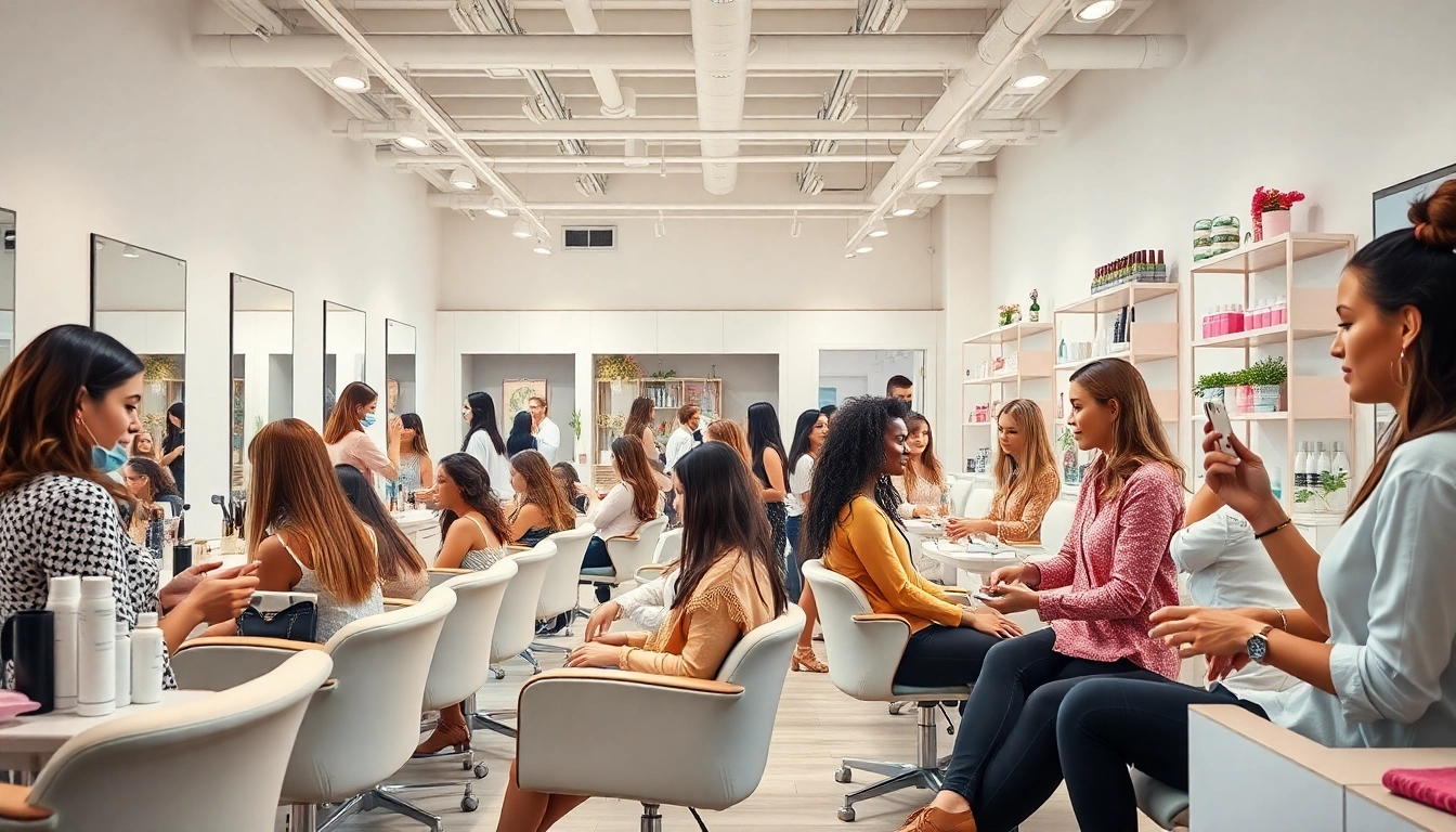 Experience beauty rejuvenation at a美容室 近く with talented stylists at work.