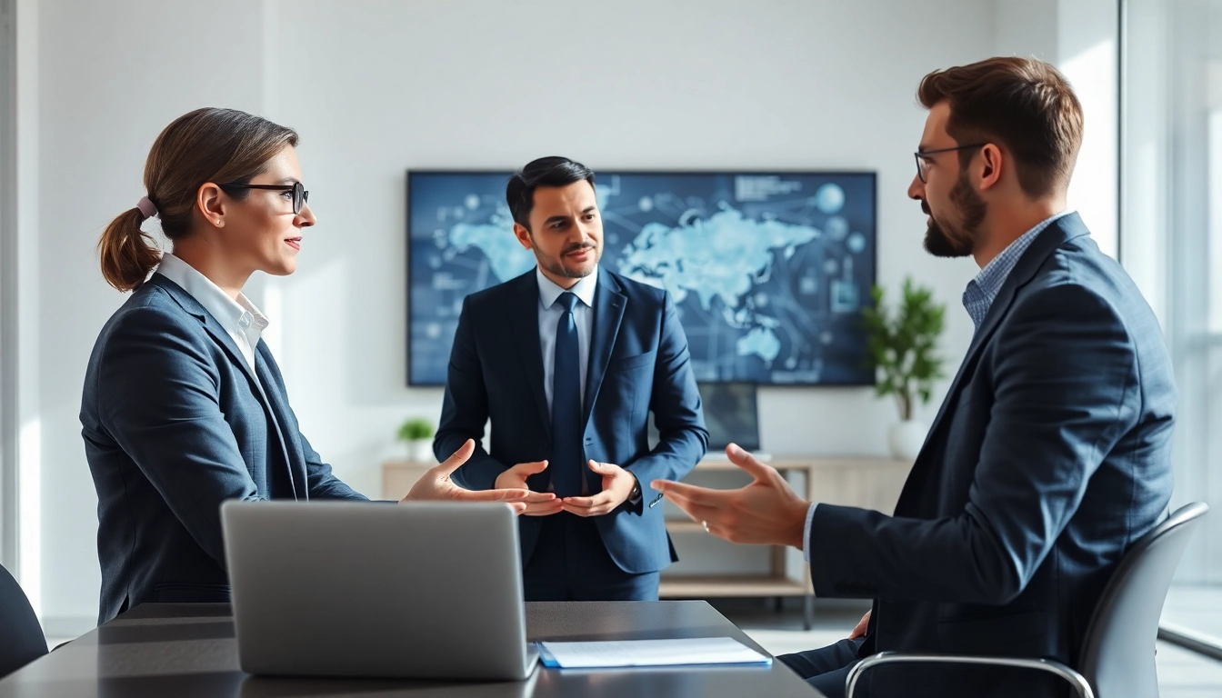 Headhunter IT interview scenario with candidate, showcasing professional interaction.