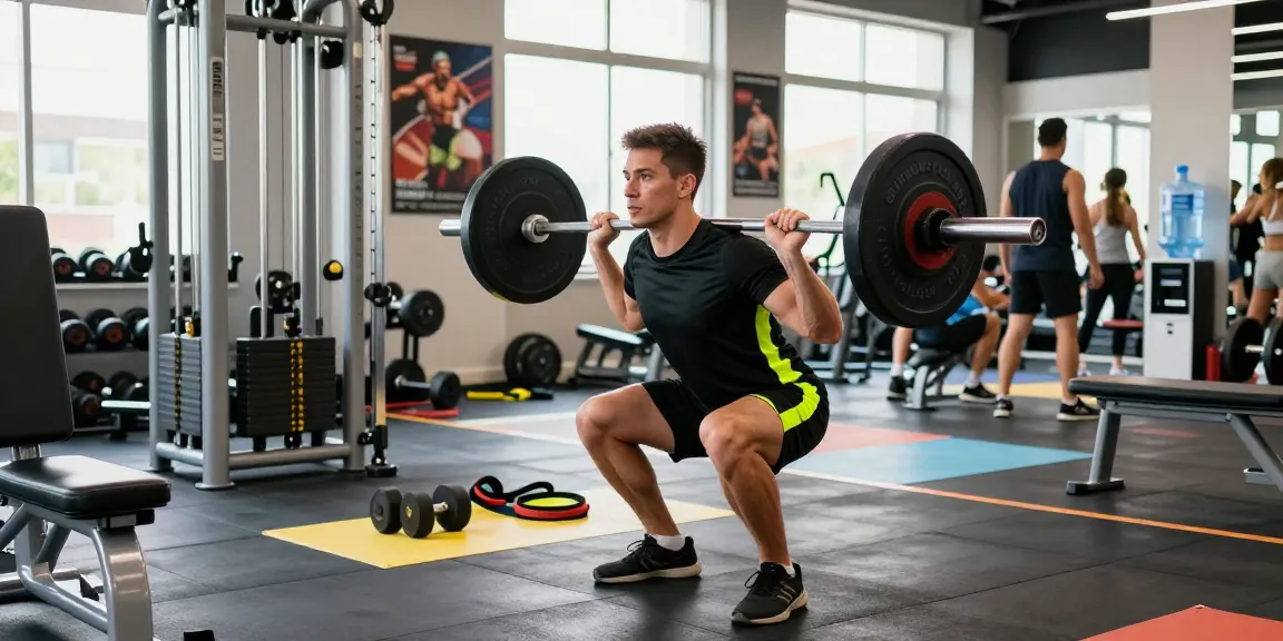 Starker athletischer Mann, der im Anabolika Shop Deutschland Fitnessstudio trainiert und Engagement für Krafttraining zeigt.