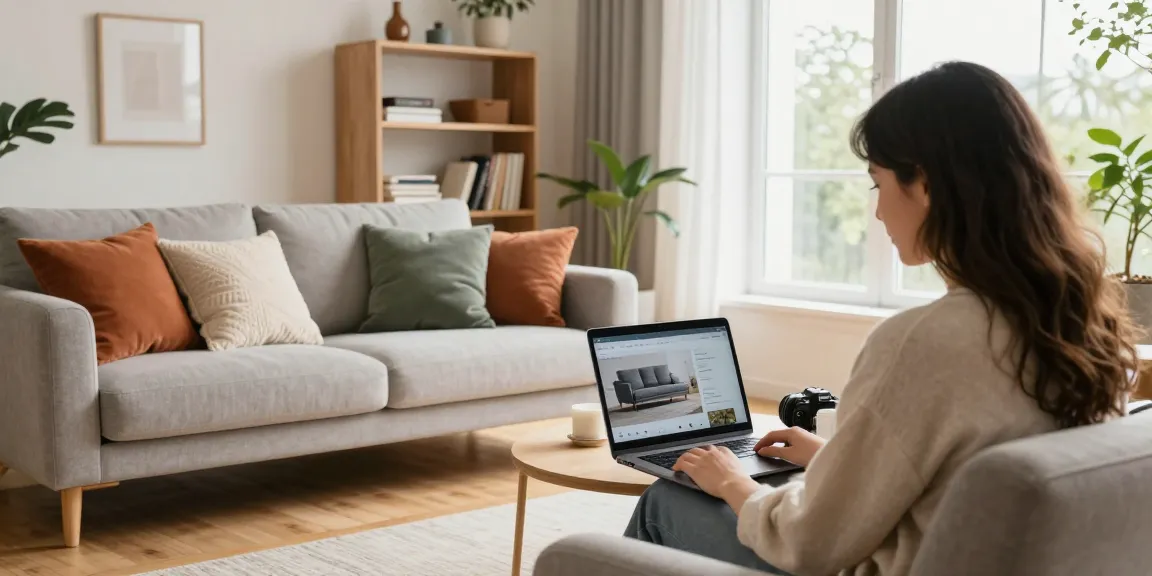 Entdecken Sie günstige Möbel online in einem gemütlichen Wohnzimmer mit stilvoller Dekoration.